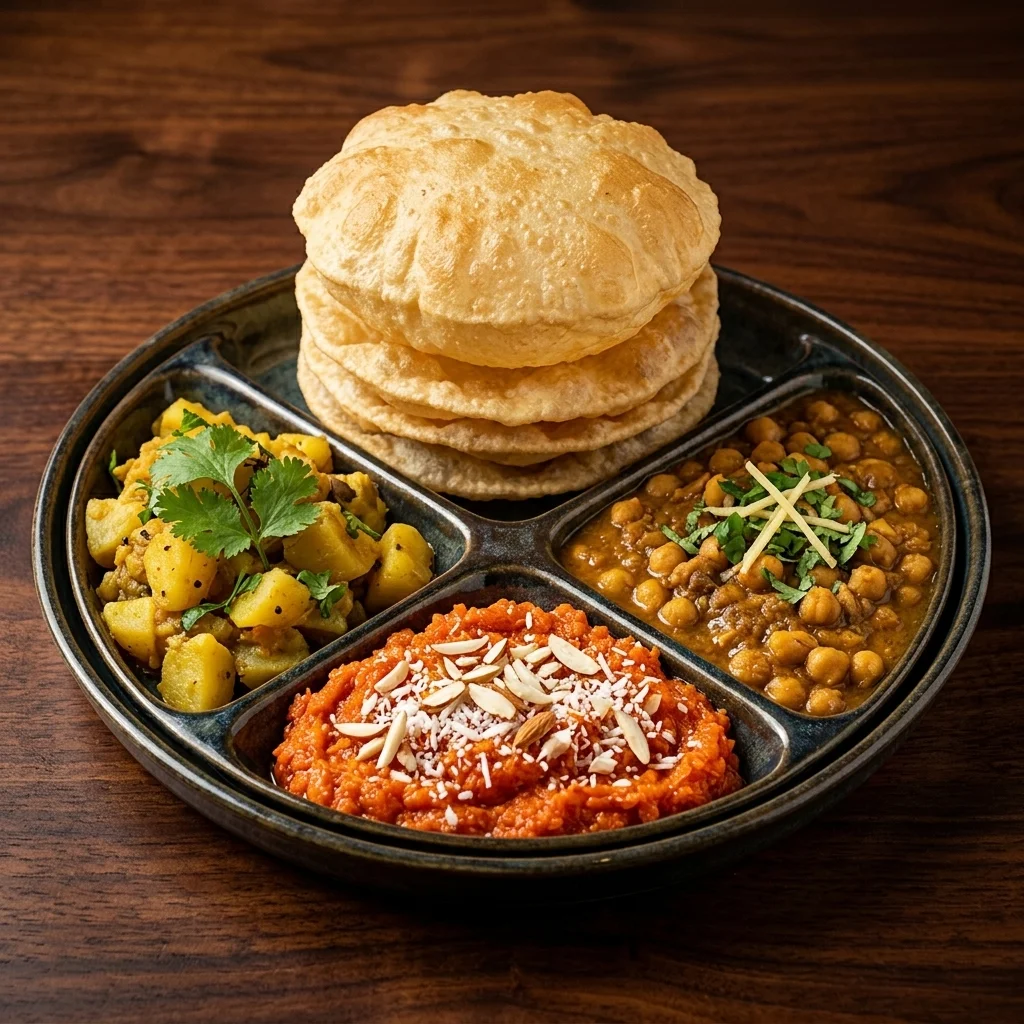 Halwa Puri weekend breakfast brunch at Chutney Express Edmonton
